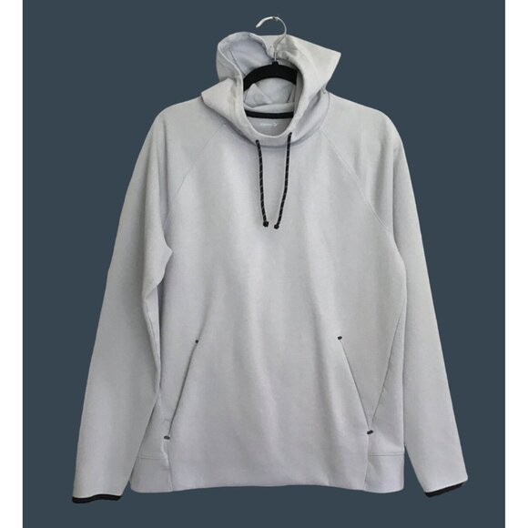 OLD NAVY- MENS GRAY/BLUE PULLOVER KANGAROO POCKET HOODIE SIZE MEDIUM - Picture 1 of 6